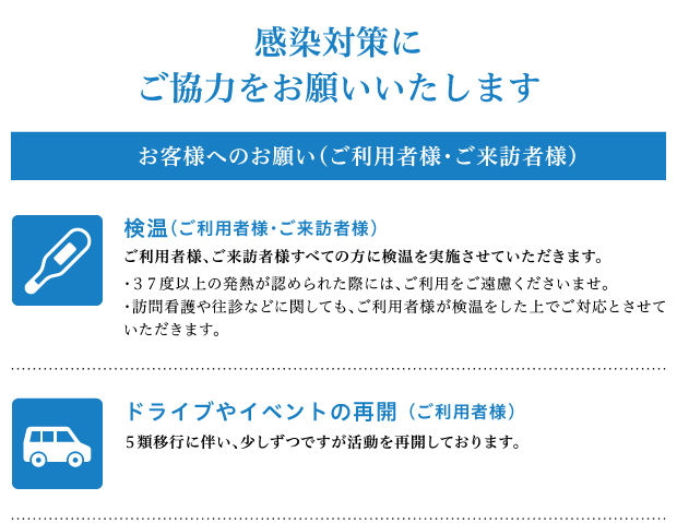 検温など